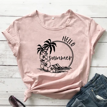 Tere Suvine Puuvillane T-särk Armas Hawaii Beach Tshirt Naljakas Naiste Graafiline Suvel Puhkuse Tee Särk Top Camiseta