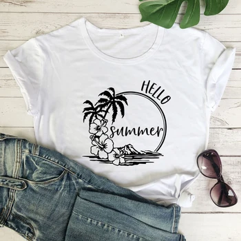 Tere Suvine Puuvillane T-särk Armas Hawaii Beach Tshirt Naljakas Naiste Graafiline Suvel Puhkuse Tee Särk Top Camiseta