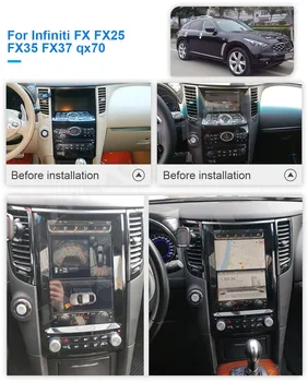 Tesla stiilis Android 9 GPS Navigatsiooni Infiniti FX35 FX37 FX50 QX70 2009-2016 Auto raadio Multimeedia DVD-mängija makki
