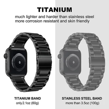 Titaani Metal Bänd iWatch Apple Vaata SE Seeria 6 5 4 3 2 1 44mm 42mm 40mm 38mm Watchband Asendamine Rihm ümber Randme Käevõru
