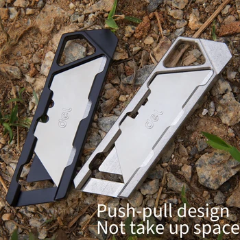 Titaani sulam kasuliku nuga push-pull teleskoop nuga kasuliku nuga läbi väljas telkimine ellujäämise enesekaitseks nuga 2437