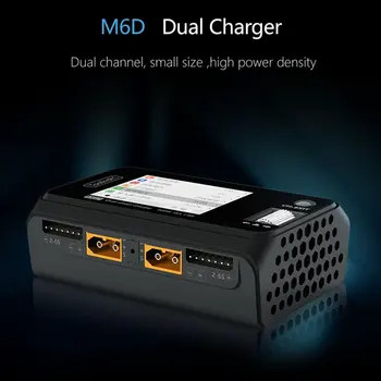 ToolkitRC M6D 250Wx2 15A Dual Channel MINI Smart Laadija Discharger 2-6S Lipo Aku FPV Mudeli Varuosad