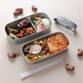 Topeltklõpsake-kihiline Lunch Box Kaasaskantav Piknik, Telkimine Väljas Bento Box Lastele Jaapani Stiilis Hoida Värsket Kastid Toidu Mahuti