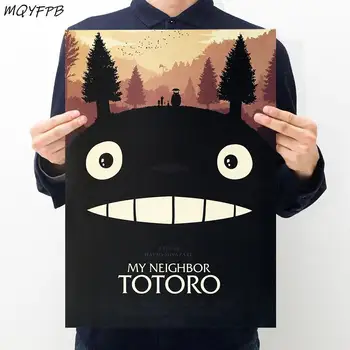 Totoro Kraft Anime Paber Plakati Teenetemärgi Pilt Seina Kleebis Kodumasinate Kingitus Joonis 50.5x35cm