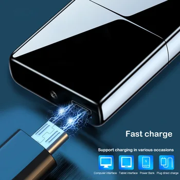 Touch Topelt Induktsioon Ühe Elektrilised Kergem Laadimine USB Kergem Kaasaskantav Hingav välgumihklid Võimsus Display-Meeste Kingitus