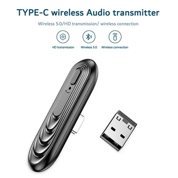 Traadita Bluetooth-Auto Vastuvõtja 5.0 Adapter C-Tüüpi Audio Transmitter-Vabad Kõne AUX-Vastuvõtja Lüliti Desktop TV