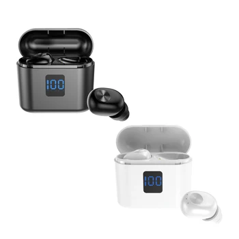 Traadita Bluetooth-Peakomplekti 5.1 Üks Paar Mini Nähtamatu Earbuds Kõrva Sport Veekindel Töötab Super Pikk Ooterežiimis Universal 187553