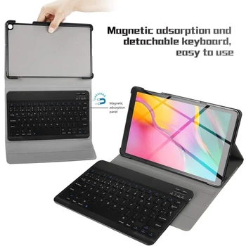 Traadita Bluetooth-hispaania Keyboard Case for Samsung Galaxy Tab A7 10.4 T500 SM-T500 SM-T505 Kate vene Klaviatuur Taustavalgustusega