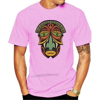 Tribal Tiki Mask Havai MenS Tee -Image Rohkem Mõõdud Ja Värvid Tee Särk