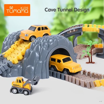 Tumama DIY assamblee laste mänguasi, plastikust, marmorist joosta Viaduktid sõiduki auto ehitus sõidukid mänguasjad 109783