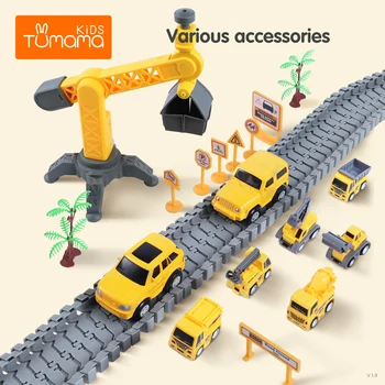 Tumama DIY assamblee laste mänguasi, plastikust, marmorist joosta Viaduktid sõiduki auto ehitus sõidukid mänguasjad