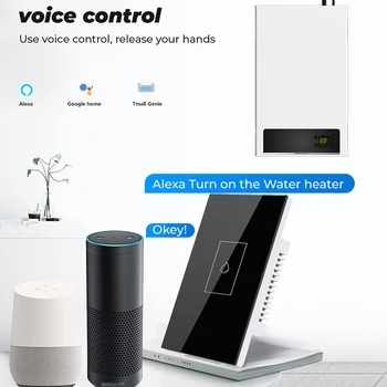 Tuya 20A Smart Boiler Lüliti EL US, Wifi, boilerite Klaasist Paneel, Lülitage Kaug Ajastus hääljuhtimine Töötab Alexa Google Kodu