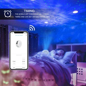 Tuya Smart Projektor Star WiFi Laser Tähistaevast Projektor Viipab Öö Valguses VIINUD Värvikas APP Traadita Kontrolli Alexa Google Kodu