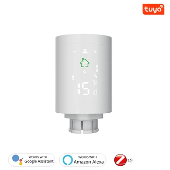 Tuya ZigBee 3.0 Mini Smart Radiaator Täiturseadme Programmeeritav Termostaat Küttekeha Hääljuhtimine Smart Home Temperatuuri Kontroller