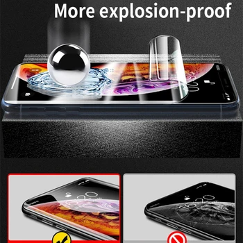 Täielikult Katta Hydeogel Kile iPhone 7 8 6 6s Pluss X Ekraani Kaitsekile iPhone X-XR, XS MAX SE 5 5s 11 12 Pro Klaas