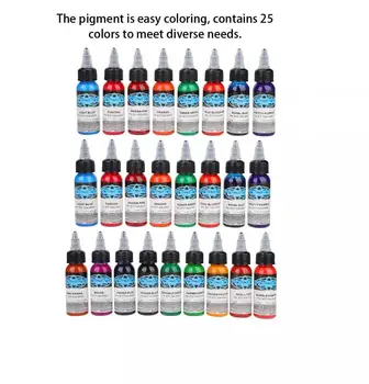 Tätoveering Tint 25 Värvide Komplekt 1 Oz 30Ml/Pudel Pigment Komplekti 3D-Meik Ilu Ink tool 175037