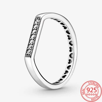 Tõeline 925 Sterling Hõbe Vahuveini Riba Korter Kuupmeetri Halo Kivi Teemant Sõrmus DIY Brand Ehted Ringi