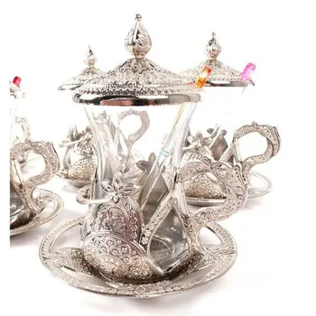 Türgi Tee Klaas Tassid ja Alustassid Teenindavad Komplekt koos Kaantega Teaware Tassi Komplekt Drinkware Mırra Home Decor Demistasse Savinõud