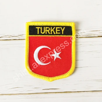 Türgi tikandid Riigi shiled plaaster ruut, plaaster ja revääri pin-üks komplekt riie Tarvikud tagasi armband 122371