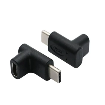 Tüüp C-Meeste ja Naiste Adapter USB3.1 M/F Parem Nurk 90 Kraadi Laadimine USB pikendusjuhe Adapter 2tk 171385