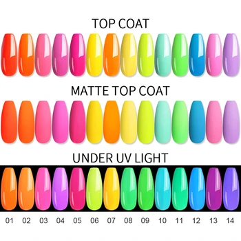 UR SUHKRU 7.5 ml Värske Fluorestseeruv Värv Geel Küünelakk Nail Art Neoon Glitter Maniküür UV/LED Küüned Vajavad Matt Top Coat Disain