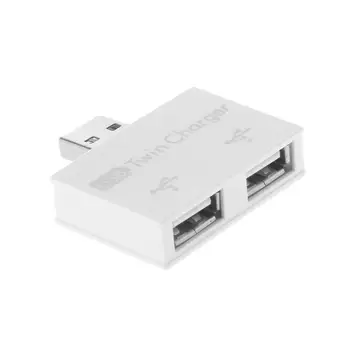 USB 2.0 Mees Twin Naine Laadija Dual 2-Port USB DC 5V Aku Splitter Hub Adapter Converter Pistik Power Adapter