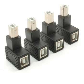 USB 2.0 Tüüp B Prindi Adapter 90 Kraadi Üles-Alla, Vasakule-Paremale Nurga Plug Extender Jack Meeste ja Naiste Converter Printer Scanner 189269