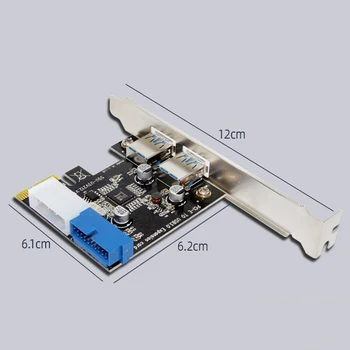 USB 3.0 Laiendamise Kaart, PCI-E, et 2 USB 3.0 Hub Port PCI laienduskaardi Adapter Esi 20-PIN Liides Tarvikud 133320