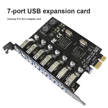 USB 3.0 PCI-E Laienemine Adapter Ärkaja Kaart 7 Ports Hub Välist Töötleja NEC Toetab Linux / Windows Xp / 7/8 / 8.1 / 10 2066