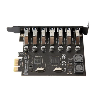 USB 3.0 PCI-E Laienemine Adapter Ärkaja Kaart 7 Ports Hub Välist Töötleja NEC Toetab Linux / Windows Xp / 7/8 / 8.1 / 10