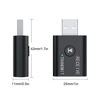 USB-5.0 Bluetooth Vastuvõtja AUX Adapter 3.5 mm Audio Jack Stereo Traadita Saatja Sülearvuti TV PC autovarustus