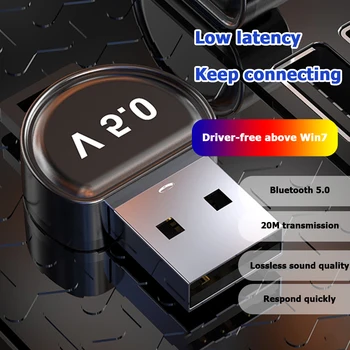 USB-5.0 Bluetooth-ühilduva Traadita Adapter Audio-Dongle Muusika-Vastuvõtja, Saatja Auto PC TV Kõrvaklapid