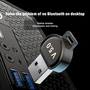 USB-5.0 Bluetooth-ühilduva Traadita Adapter Audio-Dongle Muusika-Vastuvõtja, Saatja Auto PC TV Kõrvaklapid