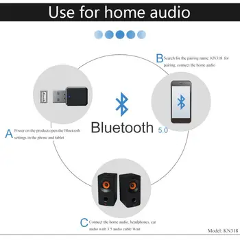 USB-Bluetooth-ühilduva Heli-Vastuvõtja AUX RCA-USB-AUX-TV Jaoks PC Kõrvaklapid Kodu Stereo Auto HIFI Audio-ja Käed-vaba Helistamine