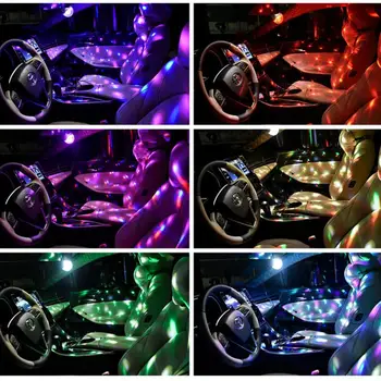 USB-Disko Etapi Valgustuse Mõju Öösel Tuled Led Xmas Party DJ, Karaoke Auto Decor Lamp Telefoni Muusika Kontrolli Palli Värviline Valgus