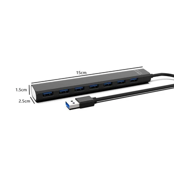 USB-HUB-USB 2.0 3.0 Splitter 5Gbps Suure Kiirusega 7 Pordid USB-Expander Portable PC-Arvuti Docking Converter-Adapter