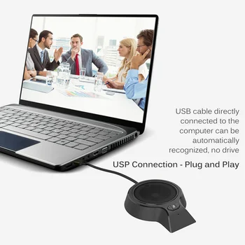USB-Isotroopne Kondensaator Mikrofon Konverentsi Äri Kohtumine Lauaarvuti Sülearvuti Voice Chat Video Mängu
