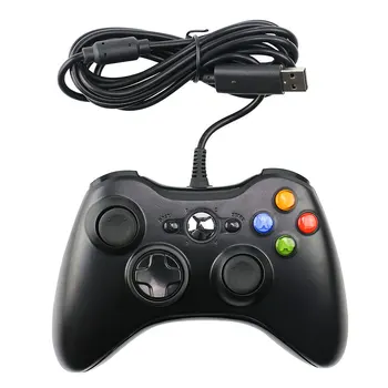 USB-Kaabel-Gamepad For Xbox 360 Kontrolleri Kahekordne Vibratsioon Juhtnuppu Mando Microsoft XBOX 360 Windows 7 8 10 PC Game Controller