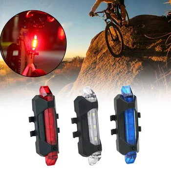 USB Laetav Jalgratta Taillight Veekindel Bike Tarvikud LED Taskulamp Ohutus Hoiatus Lamp Öö Ratsutamine, Jalgrattasõit Tuled