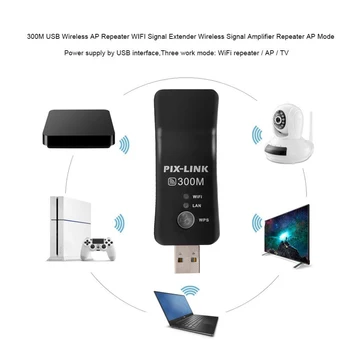 USB-TV, WiFi Dongle 300Mbps Adapter Universaalne Traadita Vastuvõtja RJ45 WPS Samsung, LG Sony Smart TV Dropshipping