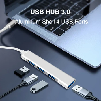 USB-Tüüp C-HUB Extender Repalcement 4 Port Multi Splitter USB 3.0, USB 2.0 Adapter PC-Arvuti Sülearvuti Tarvikud