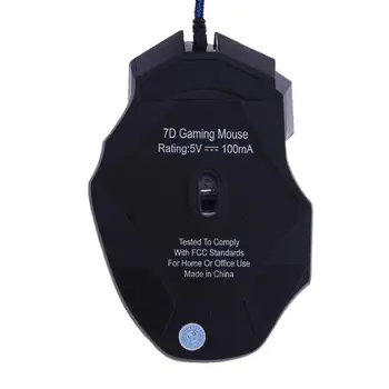 USB Wired Gaming Mouse 5500DPI Reguleeritav 7 Nupud LED Taustavalgustusega Professionaalne Gamer Hiirte Ergonoomiline Arvuti Hiirt ARVUTI Sülearvuti