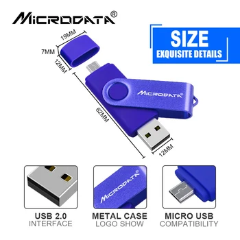 USB flash drive OTG suure Kiirusega sõita 128 GB 64 GB 32 GB, 16 GB, 8 GB, 4 GB väline ladustamine topelt Taotluse Micro-USB Stick