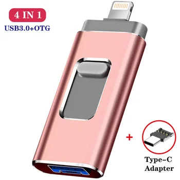 USB3.0 OTG Usb Flash Drive jaoks iphone12 16gb 32gb 64gb 128gb Pendrive ios-i / tüüp c / micro-USB-Nutitelefoni Memory Stick 256gb