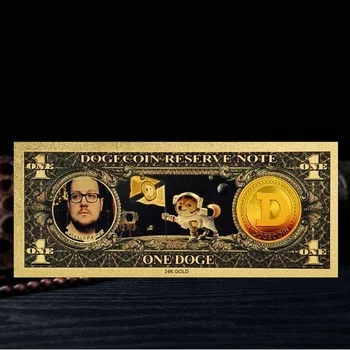 UUED 24K Goldleaf Dogecoin Dollari Doge Armas Mündi Koer Suveniiri -, Kogumis -, Kingitused, Käsitöö Kingitus müntide kollektsiooni 163851