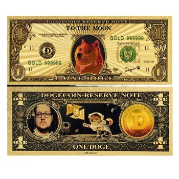 UUED 24K Goldleaf Dogecoin Dollari Doge Armas Mündi Koer Suveniiri -, Kogumis -, Kingitused, Käsitöö Kingitus müntide kollektsiooni