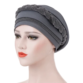 UUS 2021 Naiste Moslemi Hijab Puuvillane Veniv Müts Turban Peas Wrap Keemia Sall Sall Kork 149751