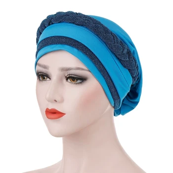 UUS 2021 Naiste Moslemi Hijab Puuvillane Veniv Müts Turban Peas Wrap Keemia Sall Sall Kork
