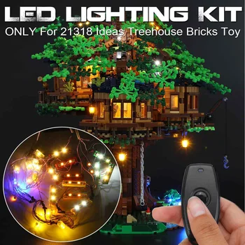UUS LED light kit Ideid Seeria 21318 Treehouse Koos Kaugjuhtimispult ( ainult kerge komplekt komplektis)