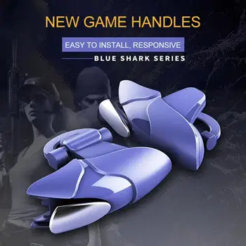 UUS Mäng Vallandab Gamepad Juhtnuppu PUBG Mobiil Gamepad Juhtnuppu Metal Blue Shark Käepideme Mängu Shooting Töötleja Android